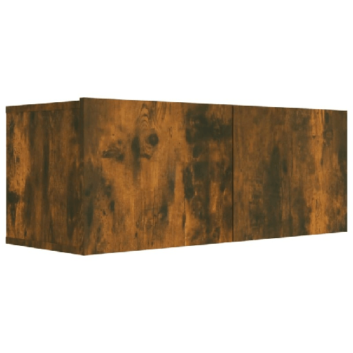 Set-di-Mobili-Porta-TV-7-pz-Rovere-Fumo-in-Legno-Multistrato