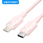 Vention Cable de Carga USB-C/Lightning - Aluminio Trenzado - 480Mbps - 3A - 27W Max