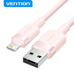 Vention Cable de Carga USB-A/Lightning - Aluminio y Algodon Trenzado - Transferencia 480Mbps