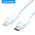 Vention Cable de Carga USB-C/Lightning - Aluminio y Algodon Trenzado - 480Mbps - 3A
