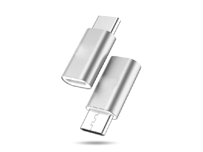Kein Hersteller USB tipo C - adattatore micro USB (grigio)