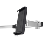 DURABLE_ Supporto per monitor doppio monitor/tablet 21-27''/argento/alto/inclinabile/ruota/girevole