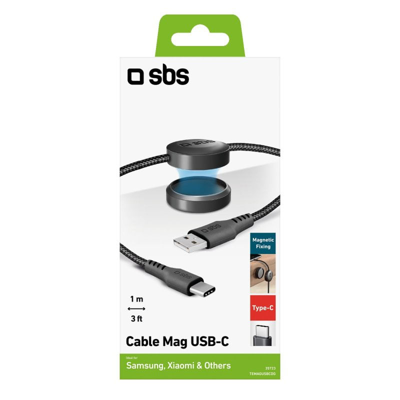 Sbs-Cavo-USB---Lightning-con-Supporto-Magnetico-Antigroviglio-1mt