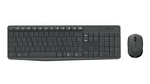 Logitech-MK235-tastiera-Mouse-incluso-USB-QWERTY-Spagnolo-Grigio