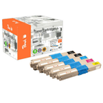 Peach 112228 cartuccia toner 5 pz Compatibile Nero Ciano Magenta Giallo