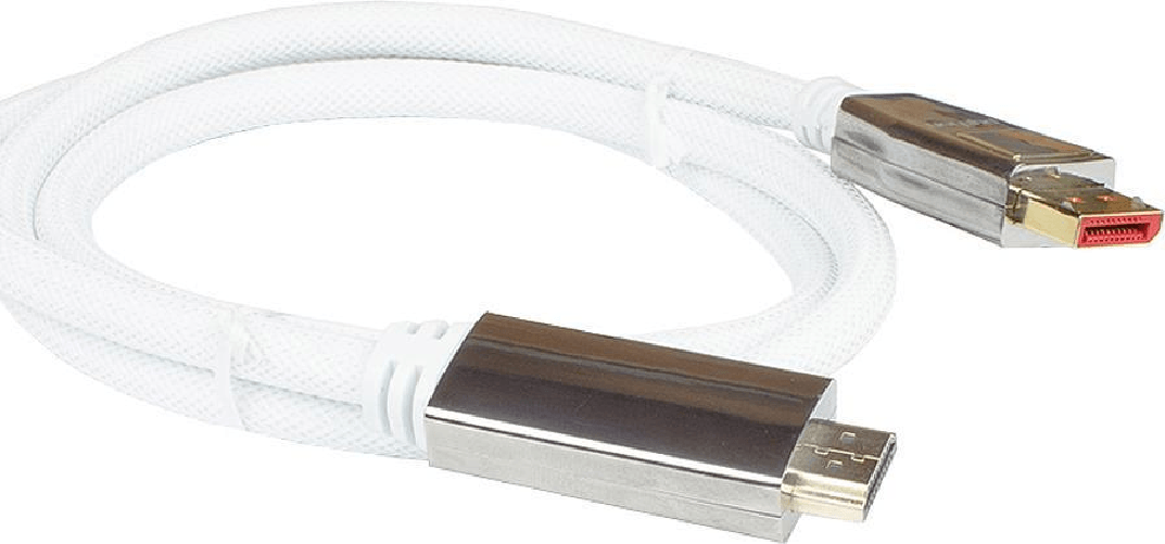 PYTHON  PYT M0223 - DP 1.4 a HDMI 2.0 A maschio nylon 4K60Hz 3 m bianco - digitale/display/video (GC-M0223)