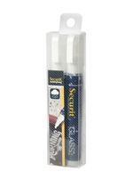 BLISTER-2-MARCATORI-A-GESSO-LIQUIDO-Waterproof-BIANCO-2-6mm-Securit