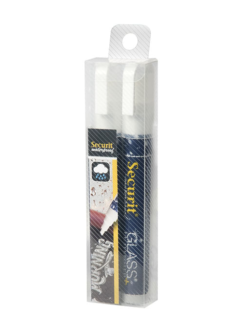 BLISTER-2-MARCATORI-A-GESSO-LIQUIDO-Waterproof-BIANCO-2-6mm-Securit