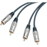 Tecline  Professional Audiokabel, High Quality, vergoldet, 2x Cinch St./2x Cinch St., 3