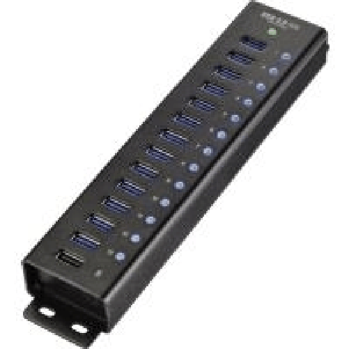 Renkforce 13+1 Port USB 3.0-Hub mit Aluminiumgehuse, zur Wandmontage
