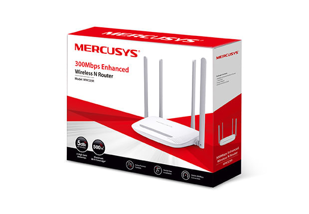 Merusys-Wireless-Router-N-300MBPS---4-porte-10-100-Mbps---4-antenne-5DBI---2x2-Mime-Technology---Copertura-Wi--fi-fino-a