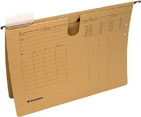 Soennecken Hngehefter naturbraun Sichtreiter kaufmnnische Heftung Pack 25 St¼ck (2049)