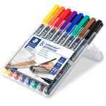 Staedtler 313 WP8 marcatore permanente Nero, Blu, Marrone, Verde, Arancione, Rosso, Viola, Giallo 1 pz