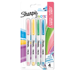 Sharpie Astuccio 4 pennarelli punta scalpello S-Note colori assortiti Sharpie