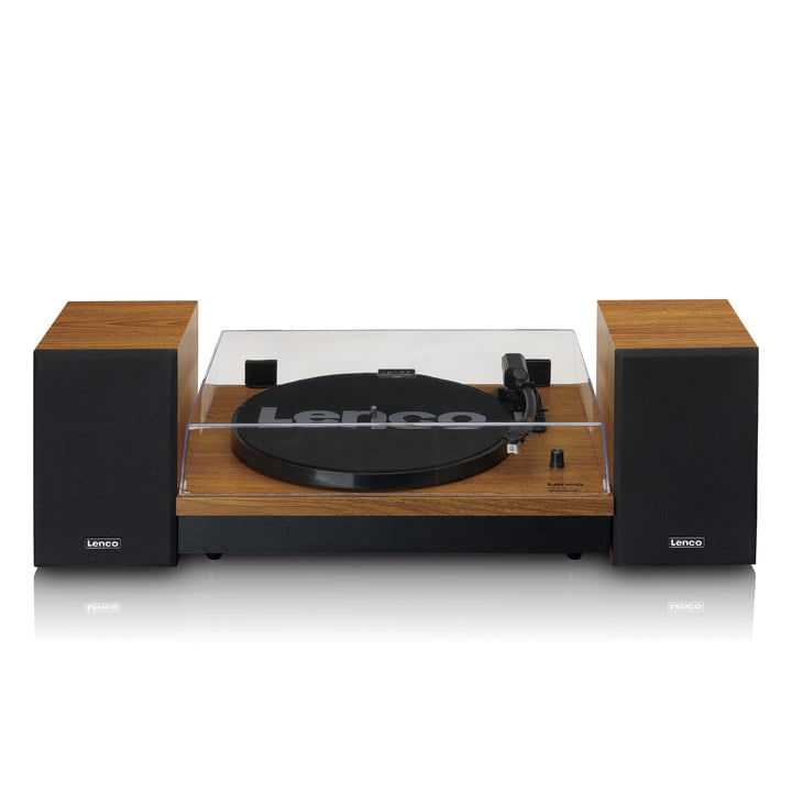 Lenco-LS-310WD-Giradischi-con-Bluetooth-e-Due-Altoparlanti-Esterni-Legno