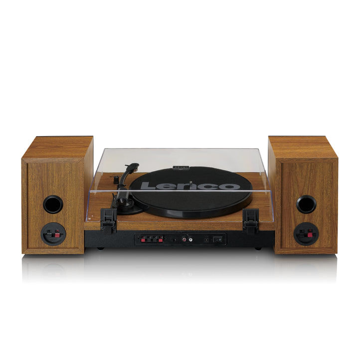 Lenco-LS-310WD-Giradischi-con-Bluetooth-e-Due-Altoparlanti-Esterni-Legno