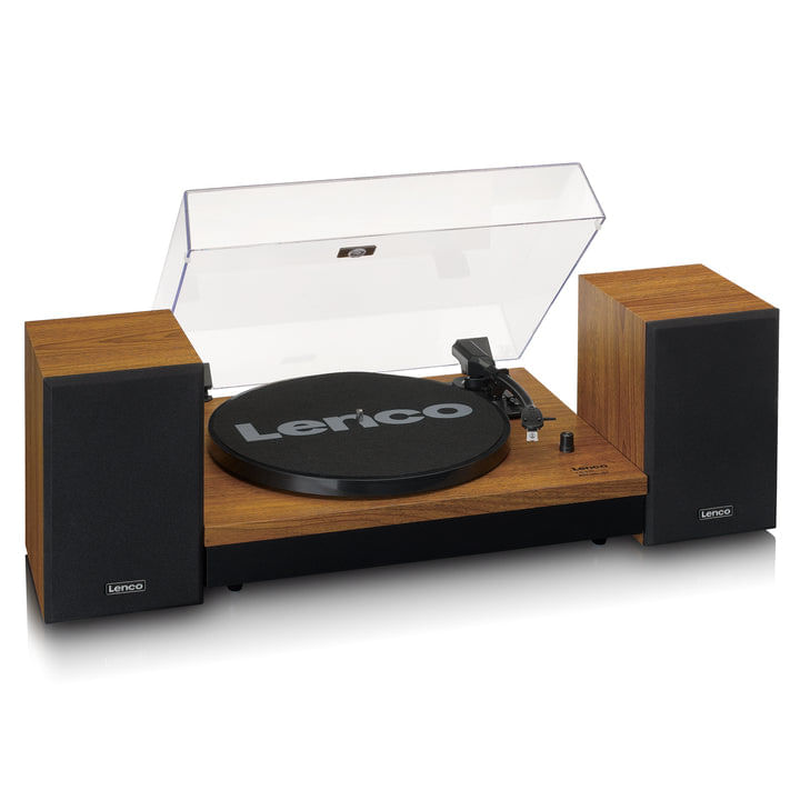 Lenco-LS-310WD-Giradischi-con-Bluetooth-e-Due-Altoparlanti-Esterni-Legno