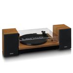 Lenco-LS-310WD-Giradischi-con-Bluetooth-e-Due-Altoparlanti-Esterni-Legno
