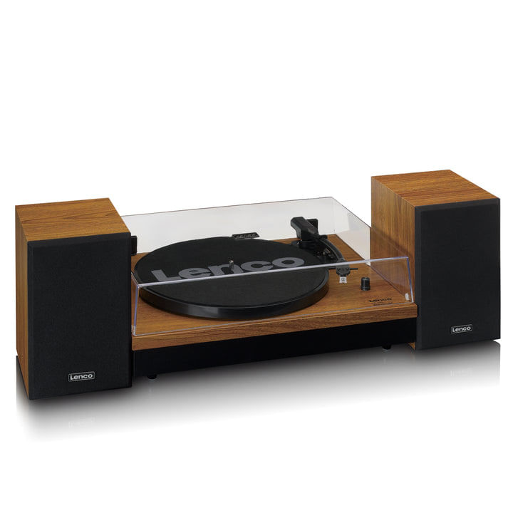 Lenco-LS-310WD-Giradischi-con-Bluetooth-e-Due-Altoparlanti-Esterni-Legno