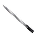 STAEDTLER Fineliner triplus, schwarz, Strichstärke: 0,3 mm dreieckig, metallgefasste Spitze, DRY SAFE, auswaschbar (334-