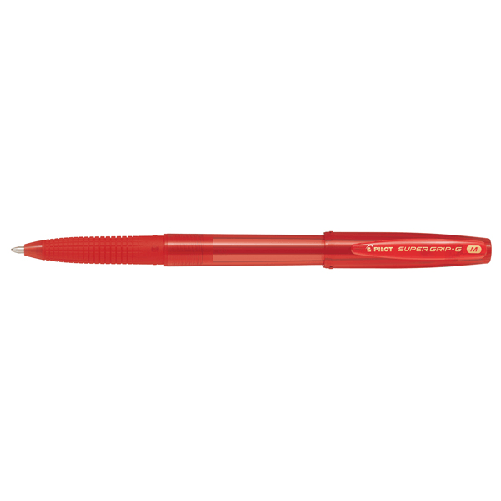 Penna-a-sfera-SUPERGRIP-G-con-cappuccio-punta-100mm-rosso-PILOT