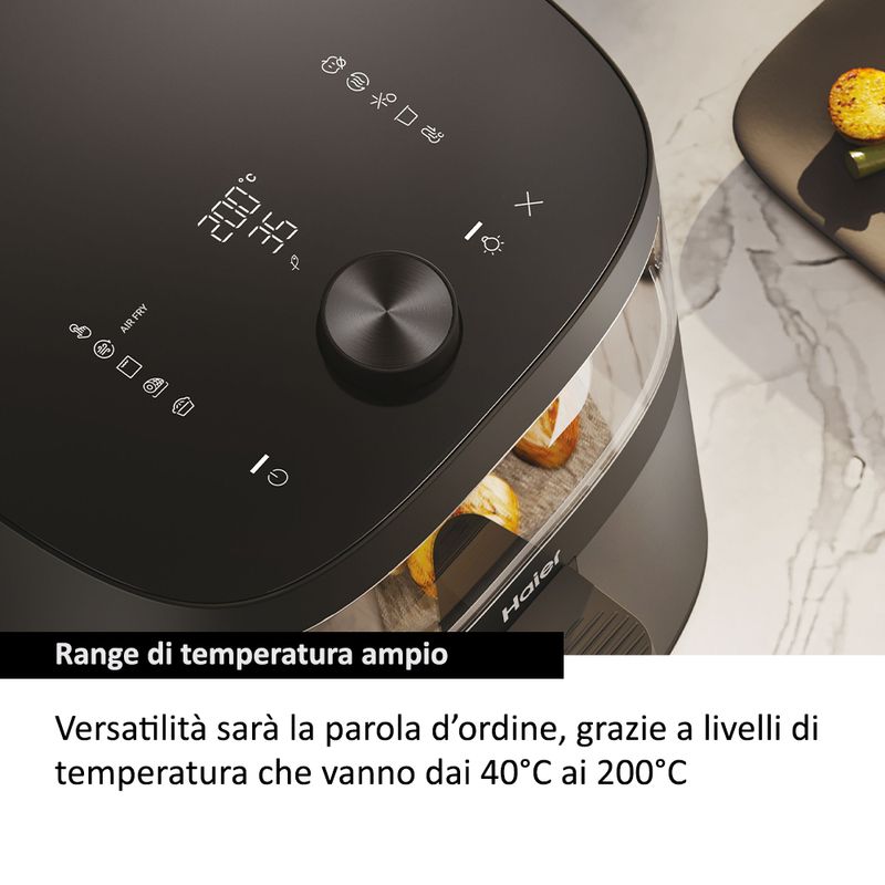 Haier-HAF5TWA-011-I-Master-Multi-Serie-5-Friggitrice-ad-Aria-9-in-1-Capacita--7-Litri-Potenza-2000-Watt-con-Timer-e-Termostato-Regolabile-colore-Nero