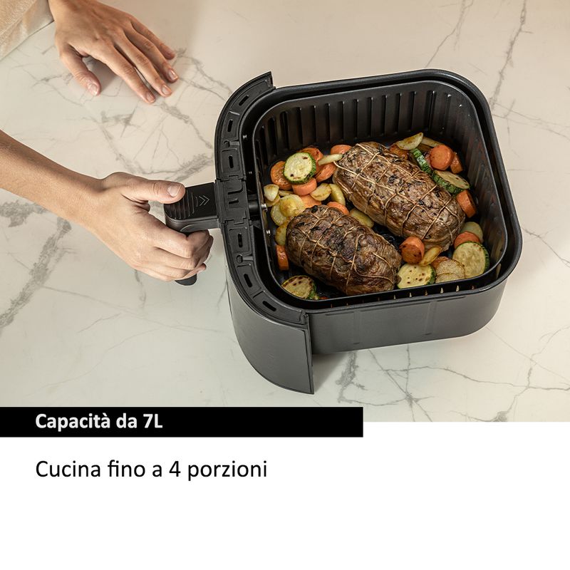 Haier-HAF5TWA-011-I-Master-Multi-Serie-5-Friggitrice-ad-Aria-9-in-1-Capacita--7-Litri-Potenza-2000-Watt-con-Timer-e-Termostato-Regolabile-colore-Nero