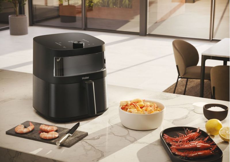 Haier-HAF5TWA-011-I-Master-Multi-Serie-5-Friggitrice-ad-Aria-9-in-1-Capacita--7-Litri-Potenza-2000-Watt-con-Timer-e-Termostato-Regolabile-colore-Nero