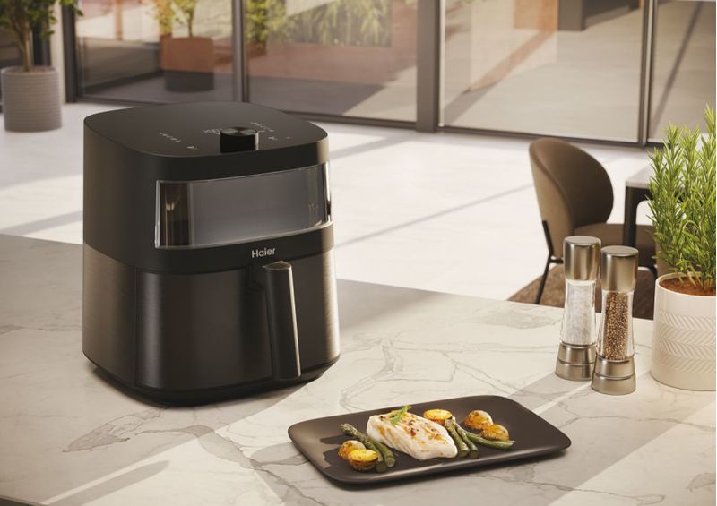 Haier-HAF5TWA-011-I-Master-Multi-Serie-5-Friggitrice-ad-Aria-9-in-1-Capacita--7-Litri-Potenza-2000-Watt-con-Timer-e-Termostato-Regolabile-colore-Nero