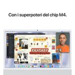 APPLE-iMac-da-24---con-display-Retina-4.5K-chip-Apple-M4-con-CPU-a-10-core-e-GPU-a-10-core-16GB-SSD-da-512GB---Argento