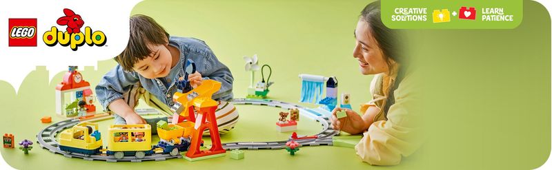 LEGO-Treno-Interattivo-10428-Duplo-Town-Grande-Comunita--Multicolore-50x30x15cm-Accessori-Inclusi-per-Bambini-2-5-Anni