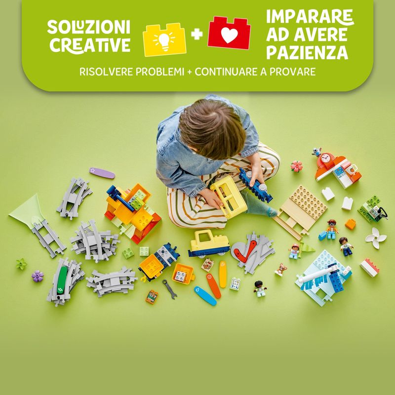 LEGO-Treno-Interattivo-10428-Duplo-Town-Grande-Comunita--Multicolore-50x30x15cm-Accessori-Inclusi-per-Bambini-2-5-Anni
