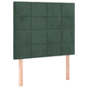Testiera-2-pz-Verde-scuro-90x5x78-88-cm-in-Velluto