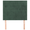 Testiera-2-pz-Verde-scuro-90x5x78-88-cm-in-Velluto