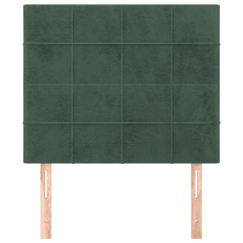 Testiera-2-pz-Verde-scuro-90x5x78-88-cm-in-Velluto