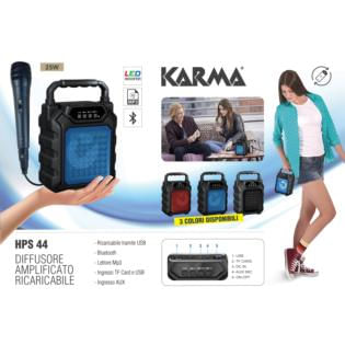 Karma-Italiana-HPS-44R-sistema-di-amplificazione-12-W-Sistema-PA-portatile-Rosso