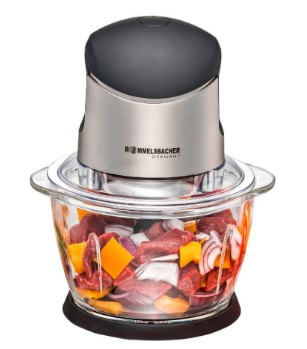Rommelsbacher-Tritatutto-Multiuso-MZ-400-Acciaio-Inox-Nero-Capacita--1-Litro