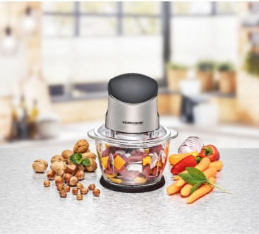 Rommelsbacher-Tritatutto-Multiuso-MZ-400-Acciaio-Inox-Nero-Capacita--1-Litro