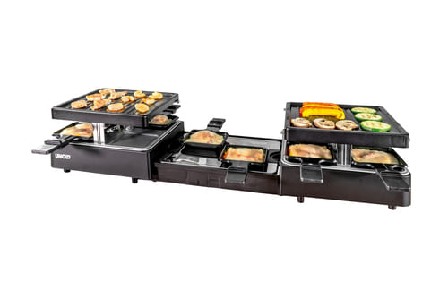 Unold-Raclette-Estensibile-8-Persone-Nero-Modello-48755-per-Cucine-Moderne
