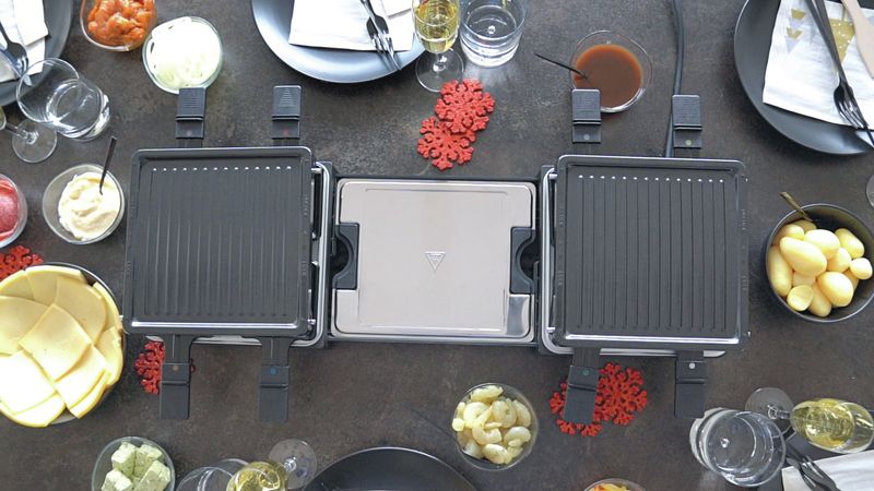 Unold-Raclette-Estensibile-8-Persone-Nero-Modello-48755-per-Cucine-Moderne