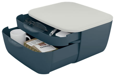 LEITZ-Cassettiera-2-scomparti-grigio-Cosy-Leitz
