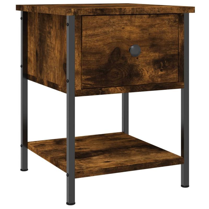 vidaXL-Comodino-Rovere-Fumo-34x355x45-cm-in-Legno-Multistrato