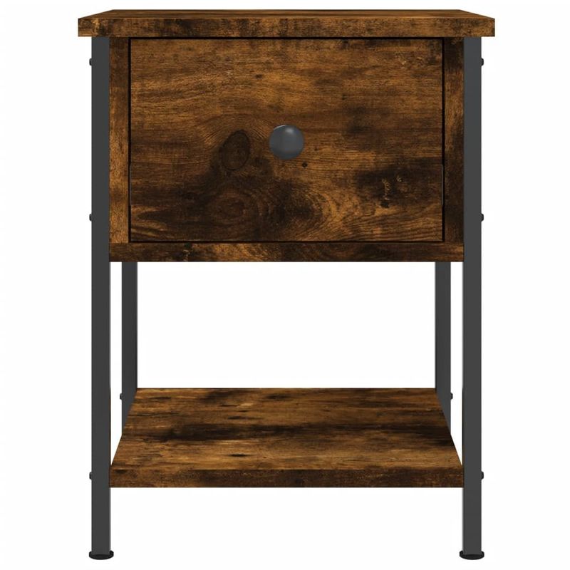 vidaXL-Comodino-Rovere-Fumo-34x355x45-cm-in-Legno-Multistrato