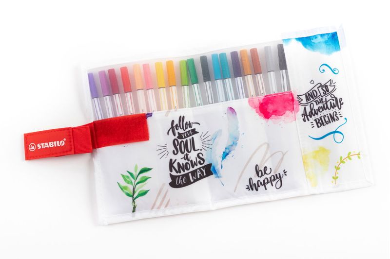 Stabilo-Rotolo-18-pennarelli-Stabilo-Pen-68-Brush-colori-assortiti