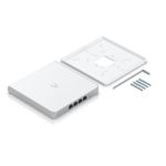 Ubiquiti - U6-Enterprise-IW - Wall-Plate Tri-Band Wi-Fi 6E Access Point, 1x Data-in: GbE RJ45 port, 4x Data-out: GbE RJ4