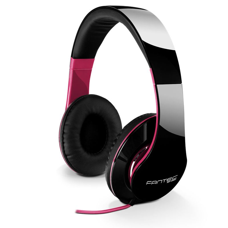 Fantec-SHP-250AJ-Auricolare-Cablato-A-Padiglione-MUSICA-Nero-Rosa