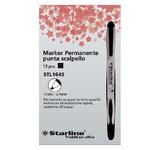 Marcatore permanente punta scalpello 2-4mm nero Starline