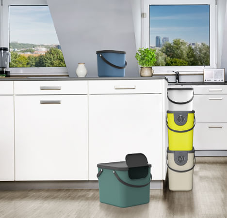 ROTHO-Pattumiera-ALBULA-40-Lt-Verde-Lime-ROTHO