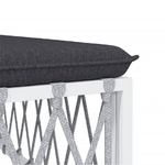 vidaXL-Set-Salotto-da-Giardino-5-pz-con-Cuscini-in-Acciaio-Bianco