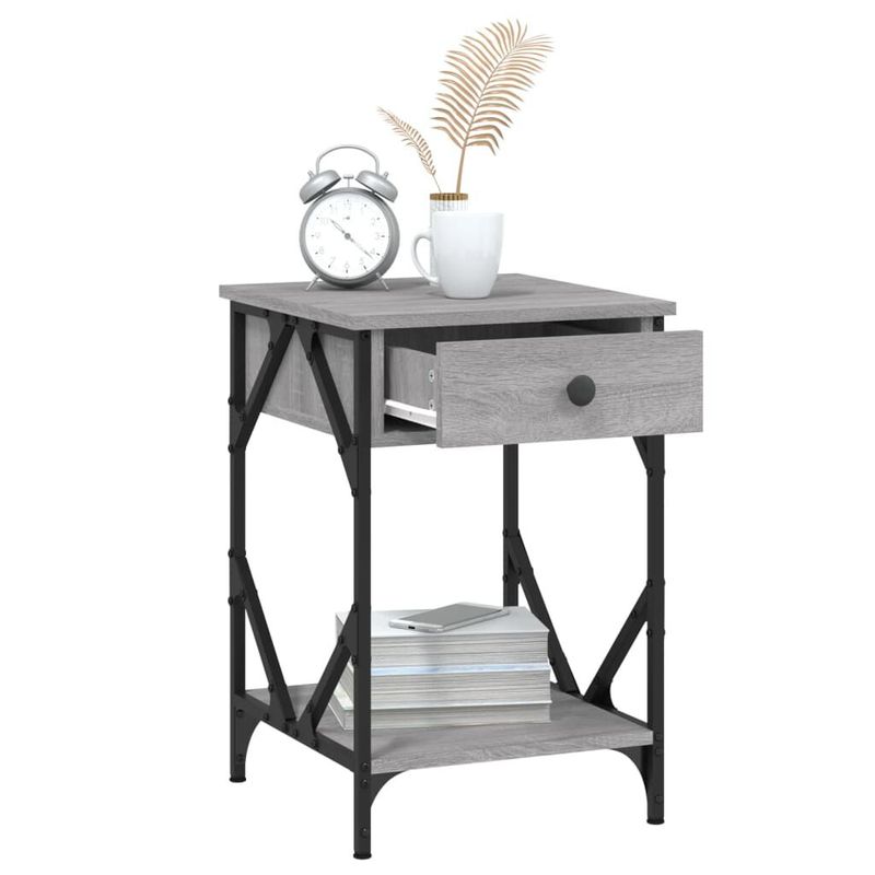 vidaXL-Comodini-2-pz-Grigio-Sonoma-40x42x60-cm-in-Legno-Multistrato